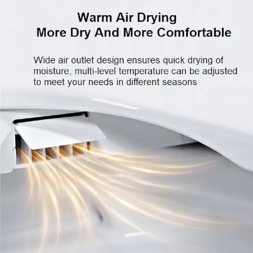 Smart Bidet Electric Bidet Seat for Elongated Toilets - Remote Control, Temperature Display, Heated Seat, Auto Open/Close, Temp Controlled Wash Functions for Hotels, Offices, Hospitals, Schools - Image 3