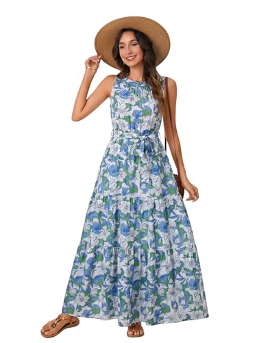 Image of Rooscier Women's Sleeveless Boho Maxi Dress