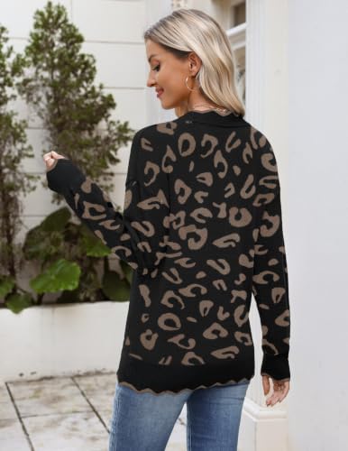 Image of Zeagoo Women's 2026 Fall V Neck Sweater Long Sleeve Lightweight Knit Tops