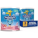 PediaSure Grow & Gain Non-GMO Strawberry Shake Mix Powder, Nutrition Shake for Kids, 14.1 oz, 3 Count