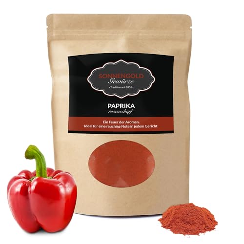 Sonnengold Especias – 1000 g de pimiento picante de rosa de España – Ardiente e intenso – 100-120ASTA – Calidad magistral desde 1855 – Empaquetado a mano en embalaje respetuoso con el medio ambiente