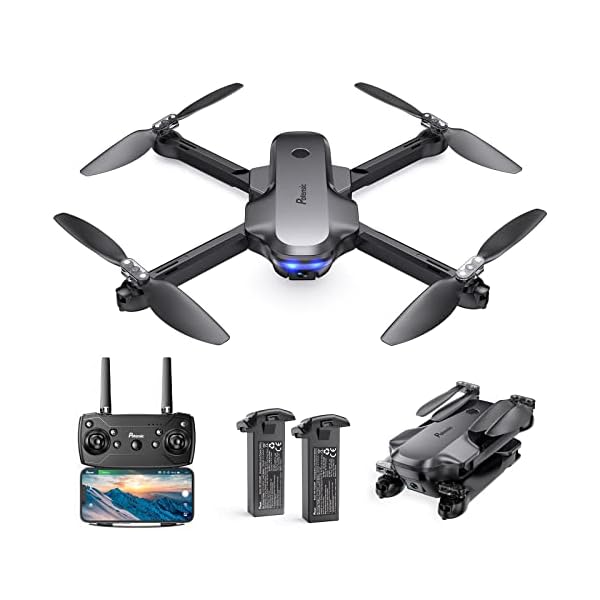 Potensic P4 FPV Drone for Beginners with 1080P Camera, Foldable RC Drone with 2 Batteries 40 Mins Fly Time, Quadcopter with Trajectory Flight, Gravity Control, 3 Speed, Altitude Hold, Headless Mode