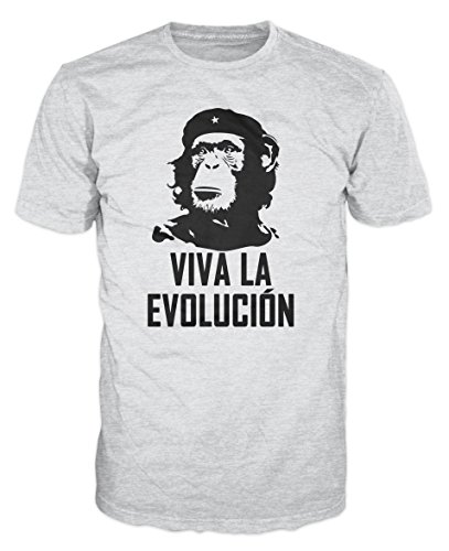 Viva La Evolucion - Evolution Che Guevara Funny T-Shirt (Ash Grey) (M) - //coolthings.us