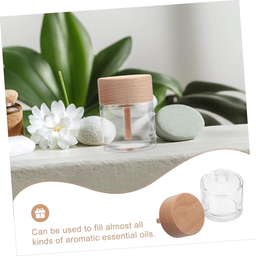 Difusor de Aceite Esencial en Vidrio 60ml con Tapa de Madera miniatura 3