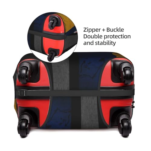 Travel Luggage Cover Vintage Barbados Barbadians And America Flag Fashion Washable Baggage Suitcase Protector Fit For Luggage Large3