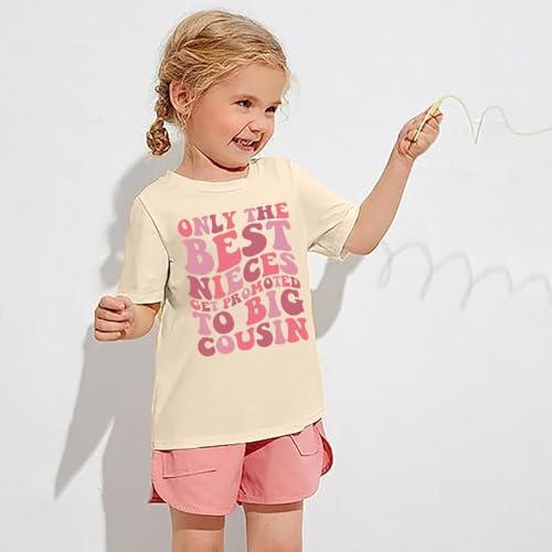 Big Cousin Shirt Toddler Girls Funny Letter Print T-Shirt Casual Summer Short Sleeve Tops Cool Cousins Club Shirt3