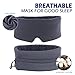 Mavogel Sleep Mask, Modal Material Eye Mask for Sleeping, Ultra Soft Skin Friendly Full Eye Covers for Women Men, Light Blocking Sleeping Mask for Travel Yoga Nap, Fully Adjustable Strap, Dark Grey