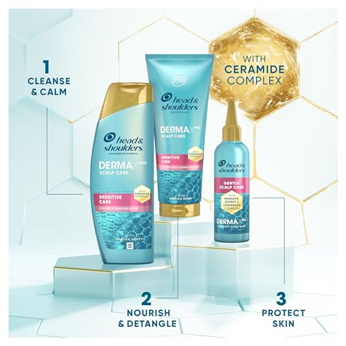 Head & Shoulders DermaXPro Sensitive Care Lightweight Conditioner 220ml with Manuka Honey and Ceramide Complex. Nourishes Hair and Gently Moisturises Dry Scalp to Maintain Dandruff Protection - Image 5