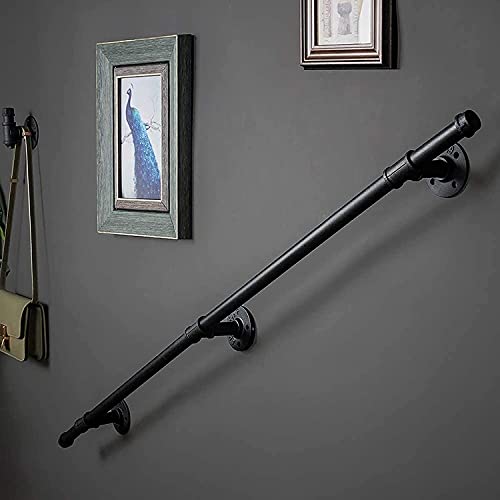 Rambarde escalier métal noir style industriel 0.8m intérieur extérieur