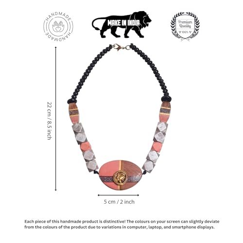 Image of AAKRITI ART CREATIONS Boho Tribal Handcrafted Ethnic Necklace Collection | Mandala, Dreamcatcher, Sunburst & Moonstone Designs | Artisan Collar, Lariat & Pendant Statement Jewelry for Women