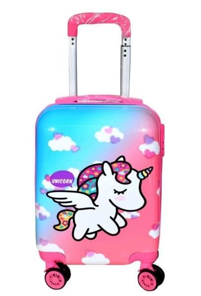 Image of ADSON PC Kids Trolley 360 Rotating Luggage 360 Wheels Non-Breakable Exclusive Edition 20 Inch Kids Hardsided Suitcase with 4 Wheels, 360 Wheel Travel Trolley Bag