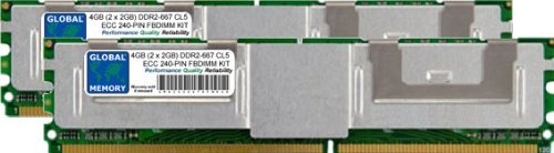 Memoria RAM DDR2 667MHz PC2-5300 ECC FBDIMM 4GB de 240-PIN para servidores informáticos