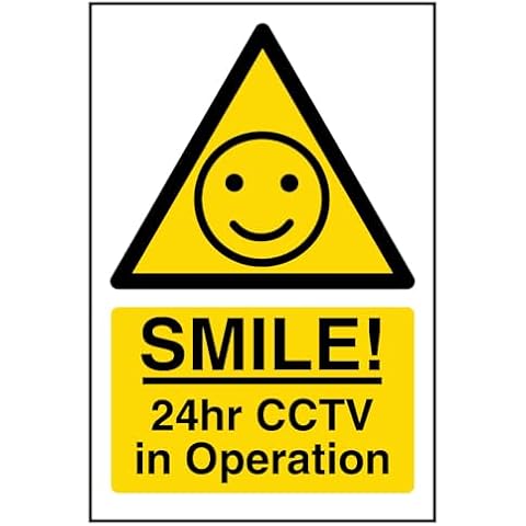 V Safety Smile! 24Hr CCTV Sign Cover