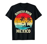 Vacaciones Familiares Vintage Retro México Riviera Maya Beach Camiseta