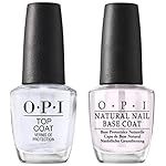 OPI Nail Polish Top and Base Coat, Protective High-Gloss Shine, 0.5 Fl Oz, Natural