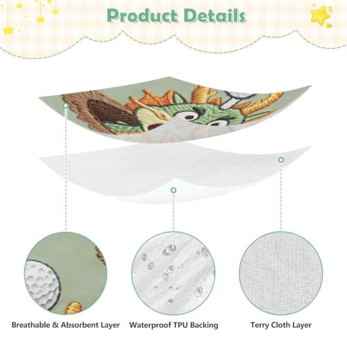 Housse matelas imperméable bébé fille 132x71 alèse cuna dragon - 6
