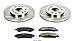 POWERSTOP KOE2067 Front Autospecialty Replacement Brake Kit Brake Rotors and Ceramic Brake Pads For Cadillac Escalade, ESV, EXT | Chevy Silverado 1500 Suburban 1500 | GMC Sierra 1500 Yukon XL 1500