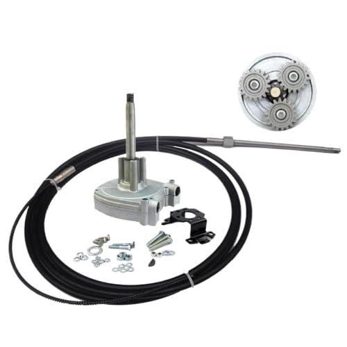 YUthNX Marine Outboard Engine Motor Mechanical Steering System with Planetary Gear Wheel Compatible with Speed Boats(12Ft)