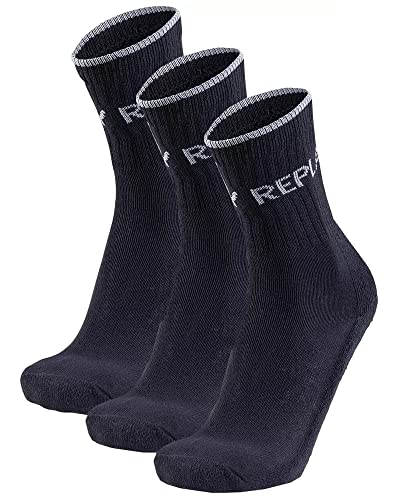 Chaussettes Tennis Replay Unisex anti-glissement avec logo pack confort de 3