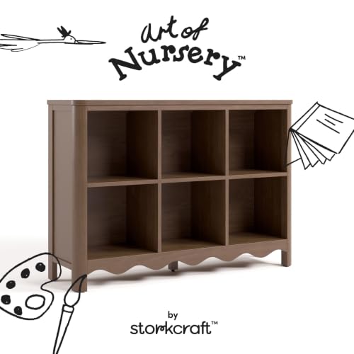 Image of Storkcraft Casablanca 6 Cube Organizer Bookcase, Hazelnut