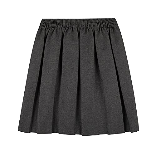 YAHOMI Falda de uniforme escolar del Reino Unido para niñas, vestido formal de verano, parte inferior elástica, falda plisada, talla de 5 a 18 años