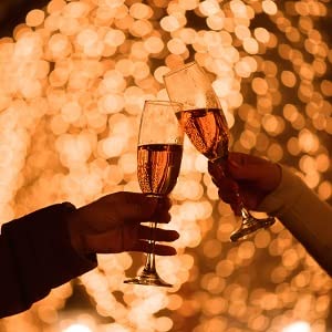 PrimeWorld Luxury Crystaline Touch Champagne Flute Wine Glass Set 230 ml Set of 2 pcs - Image 9 thumbnail