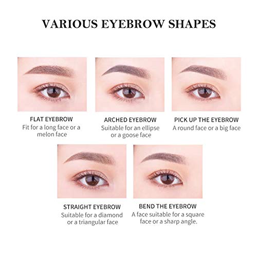 Etedes Semi Permanent Eyebrow Gel, Waterproof, 24 Hours Long Lasting, Natural, Smudge-Proof, Sweat Resistant, Tinted Liquid Brow Makeup (Black) #TOP5