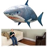 Remote Control Flying Shark, Flying Shark Balloon Remote Control, Remote Control Flying Fish Inflatable Shark Clown Fish Balloon, Air Swimmers Remote Control Flying Shark, Best Gifts(Shark)