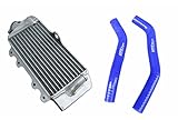 Aluminum Radiator + Silicone Hose for 2002-2016 Yamaha YZ85 YZ 85 2003 2004 2005 2006 2007 (Blue)