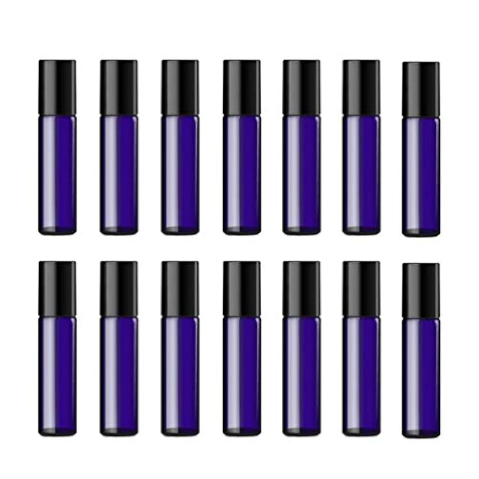 24pcs 5ml Amber Glass Bottles with Roll-On Applicator