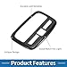 HOPESPANNER Light Trim Bezel for Suzuki Fronx 2024-2025 Front Row Rear Row Lamp Bezel Light Cover Decor Carbon Fiber Black 2 Pcs