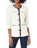 Tweed-Jacke Rebecca Taylor Damen 720595J067 Lssiger Business-Blazer, cremefarben, Einheitsgröße
