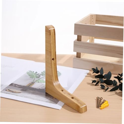 Support étagère mural bois SHINEOFI équerre angle solide lot de 2 pièces pour étagères muraux