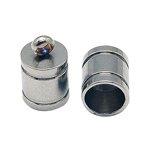 arricraft 100PCS 5mm 304 Stainless Steel Cord Ends, Jewelry Making Caps, Glue-in Fasteners for Necklace Cord, Tassel, Leather Jewelry Making-Stainless Steel Color