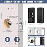 Keyless Entry Door Lock, Biquole Smart Lock with Keypad, Auto & One Touch Lock, Smart Locks for Front Door Easy Installation, App Control,Anti-Peeking Password, Fingerprint - Image 3