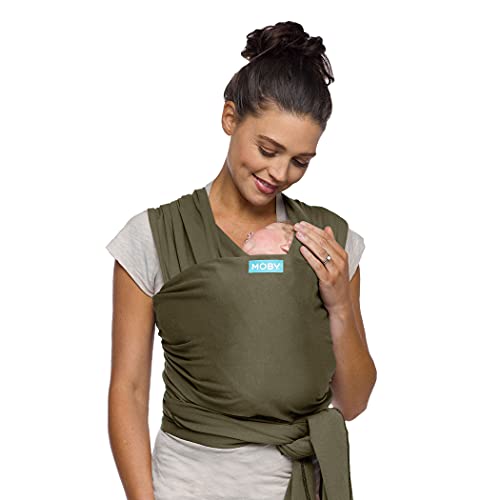 Image of Moby Baby Wrap Carrier Classic for Newborns to Toddlers (8-33lbs), Infant Sling Carrier, Lightweight & Hands Free Design, Adjustable for All Body Types (Hazel)
