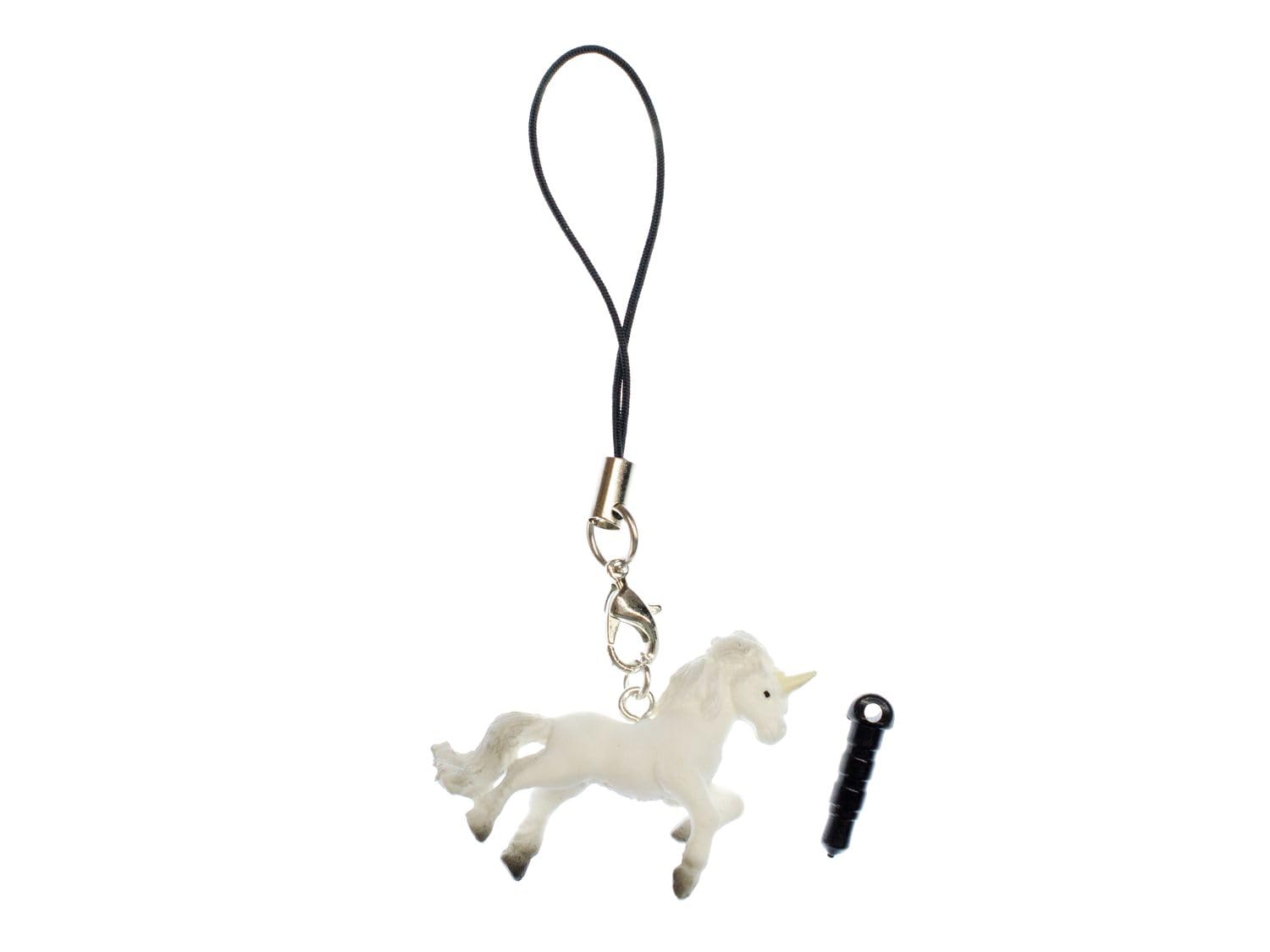 Miniblings Unicorn Mobile Cell Phone Charm Pendant Fairy Tale Myth Fantasy White