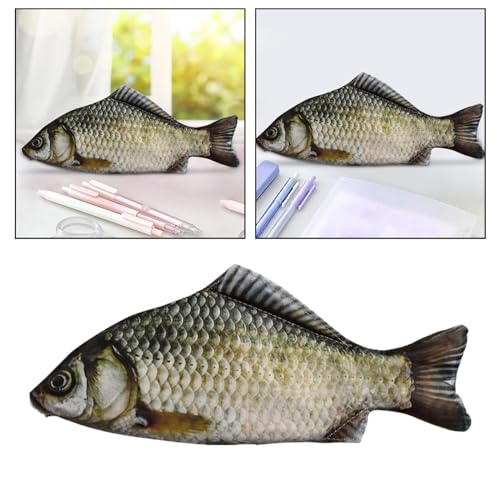 Qianly Estojo de Lápis de Carpa, Estojo de Lápis de Peixe, Bolsa de Papelaria de Escritório, Simples