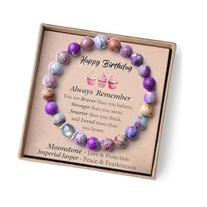 THEMEROL Handmade Gifts for Kids/Teen Girls/Adults-Love/Encouragement-Natural Crystal Bracelets