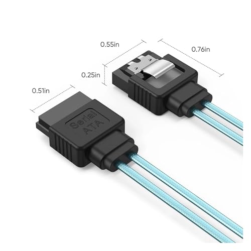 Cable SATA delgado 30 cm 12Gbps para SSD y HDD miniatura 5