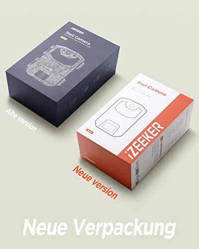 iZEEKER Wildkamera Ohne WLAN, Wildtierkamera mit 940nm No Glow Infrarot LEDs, Wildkamera mit...