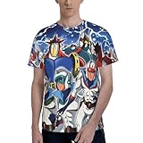 [Fasedate] ブロッカー軍団ivマシーンブラスター (1) 夏の プリントtシャツ ?ラウンドネック メンズ半袖 Tシャツ 洗える ?カップル トップス 吸汗 速乾 変形しにくい 薄くて軽い カジュアル メンズトップス