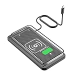 TICFOX Wireless Car Charger Pad, Car Wireless Mobile Phone Charger 15W Fast Charging Pad Non-slip Charging Mat Holder for Smart Phones