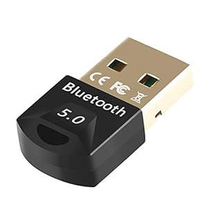 EasyULT USB Bluetooth 5.0 Adapter for PC Laptop, Wireless Bluetooth Dongle/Receiver for windows 10/8/8.1/7/XP, Plug and…