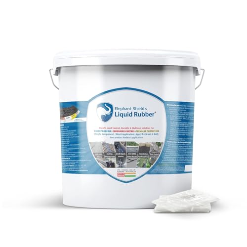 Image of Elephant Shield Liquid Rubber For Long Lasting Ready To Use Waterproofing For Sheet Joints & Bolt Holes, Gutter Joints, Roof & Wall Crack, Solar Panel, Cut Out, Damp Wall Qty- 20 Ltr (Free- RF Fabric)