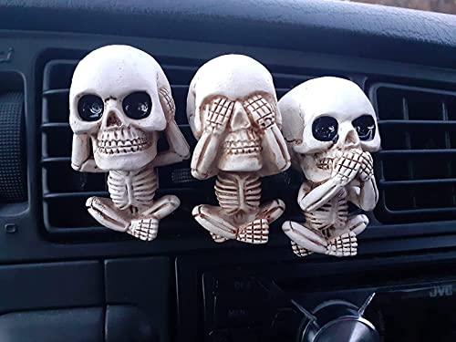 Guanyj 3 Pcs Clip Deodorante per Auto con Teschio