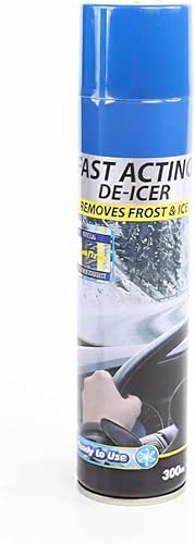 Super Fast-Acting De-Icer Spray – Ice Preventer & Frost Remover for Windscreens and Windows (Pack of 1) (300 ML)
