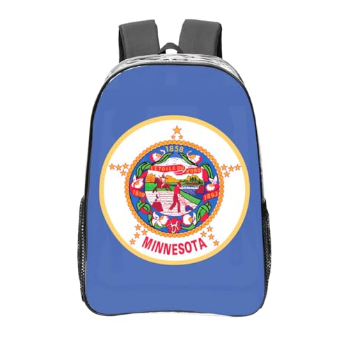 Sac à dos transparent à motif Minnesota du bureau aux séances de sport décontracté
