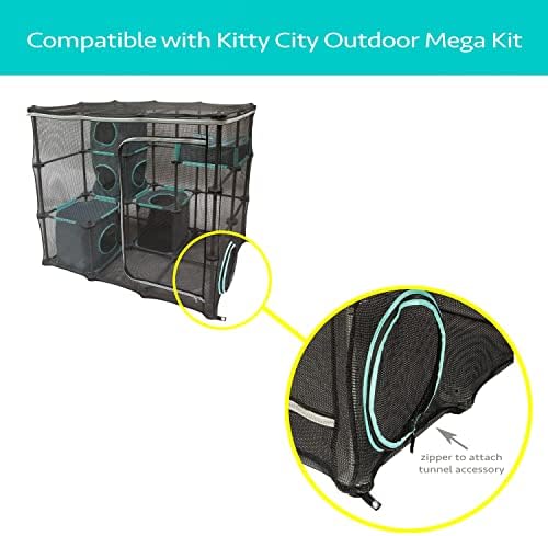 Kitty City Outdoor Catio Mega Kit for Cats, Replacement Parts, and 10' Tunnels