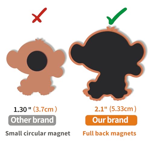 Image of SUPINEEDO Fridge Magnets for Toddlers 1-3, Animal Magnets for Kids, Educational Baby Busy Gift, Strong Full Back Refrigerator Magnets, 10 Piece Rubber Magnets